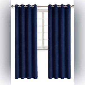 New Navy Black Out curtains, 2 panels